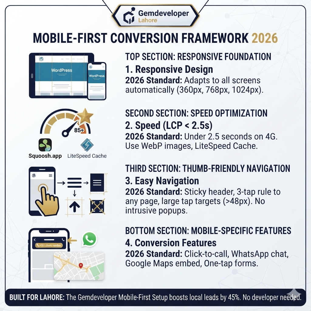 mobile responsive website gemdeveloper Gemdeveloper Mobile-First Conversion woocommerce